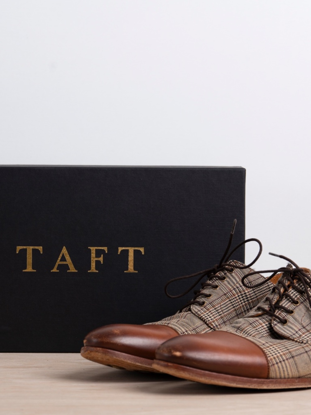 TAFT Jack Shoe London Plaid Leather Oxfords Size 10